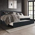 thumbnail image 1 of Castle Place Contemporary Twin Daybed with Built-nn LED Lights and Trundle, Charcoal Grey, 1 of 9