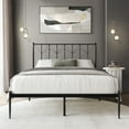 thumbnail image 1 of Castle Place Contemporary Twin Size Metal Platform Bed, Black, 1 of 8