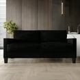 thumbnail image 1 of Castle Place Contemporary Corduroy Velvet Sofa, Black, 1 of 7
