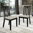 thumbnail image 1 of Castle Place Contemporary Wooden Dining Chair,Set of 2, Black, 1 of 8