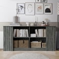 thumbnail image 1 of Castle Place Durable Engineered Wood 4 Shelf Sideboard, Dark Grey, 1 of 6