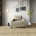 thumbnail image 1 of Castle Place Elegance Linen Upholstered Armchair, Dark Beige, 1 of 7