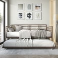 thumbnail image 1 of Castle Place Elegance Metal Twin Daybed with Trundle, Brown, 1 of 7