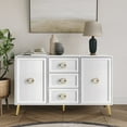 thumbnail image 1 of Castle Place Elegance Sideboard Buffet Cabinet, White, 1 of 9