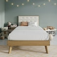 thumbnail image 1 of Castle Place Elegant Mid-Century Wooden Twin Platform Bed, Light Oak, 1 of 8
