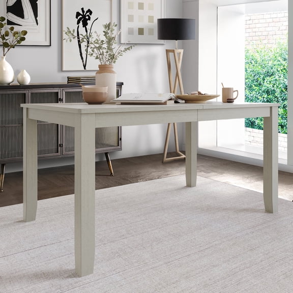 Castle Place Elegant Rectangular Wooden Indoor Dining Table, Antique Grey