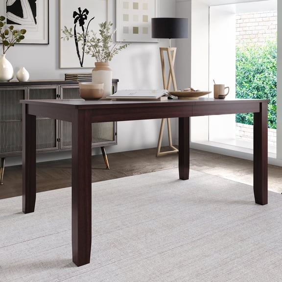 Castle Place Elegant Rectangular Wooden Indoor Dining Table, HK Wenge