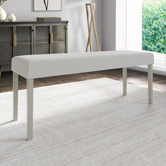 Castle Place Elegant Solid Wooden Bench, Antique Grey