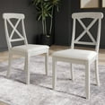 thumbnail image 1 of Castle Place Elegant Wooden Dining Chair, Set of 2, White, 1 of 8
