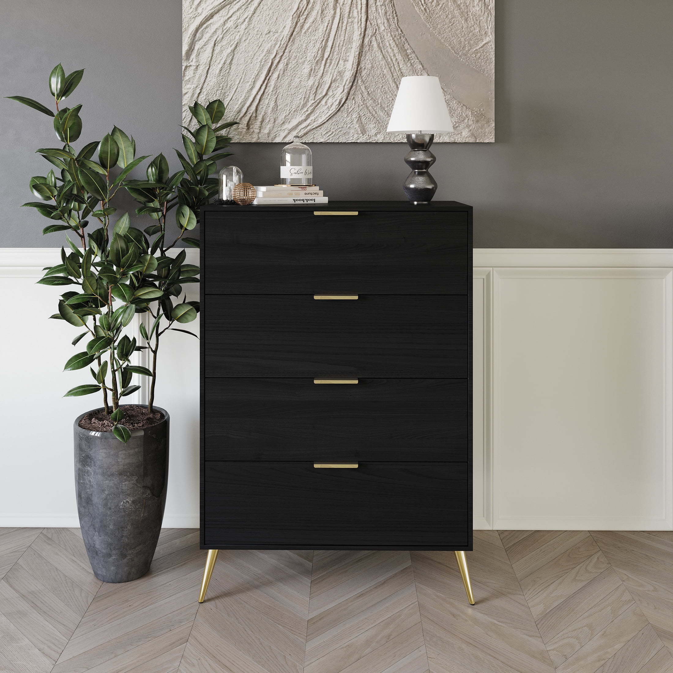 Black glam dresser discount