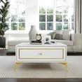 thumbnail image 1 of Castle Place Glam Coffee Table with Storage, White, 1 of 8