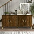 thumbnail image 1 of Castle Place Glam Sideboard Buffet Cabinet, Brown, 1 of 9
