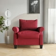 thumbnail image 1 of Castle Place Linen Upholstered Arm Chair, Red, 1 of 7