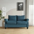 thumbnail image 1 of Castle Place Linen Upholstered Loveseats, Blue, 1 of 5