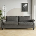 thumbnail image 1 of Castle Place Linen Upholstered Sofa, Dark Gray, 1 of 7