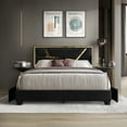 thumbnail image 1 of Castle Place Luxe Haven Velvet Full Platform Bed with 4 Storage Drawers, Black, 1 of 11