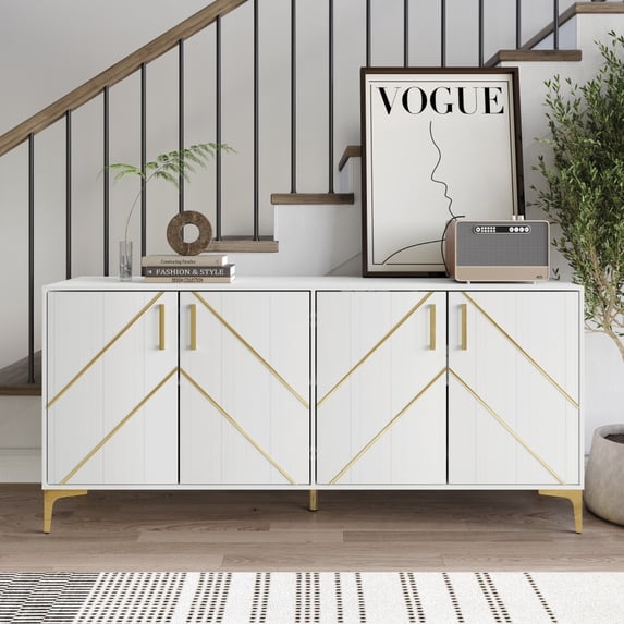 Castle Place Luxury Sideboard Buffet Cabinet, White