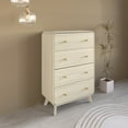 thumbnail image 1 of Castle Place Mid-Century 4 Drawer Wooden Dresser, Natural, 1 of 7