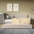 thumbnail image 1 of Castle Place Mid-Century Expandable Twin Size Wooden Daybed with Trundle, White, 1 of 10