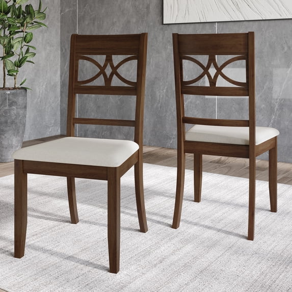 Castle Place Mid-century Modern Dining Chair, Set of 2, Brown