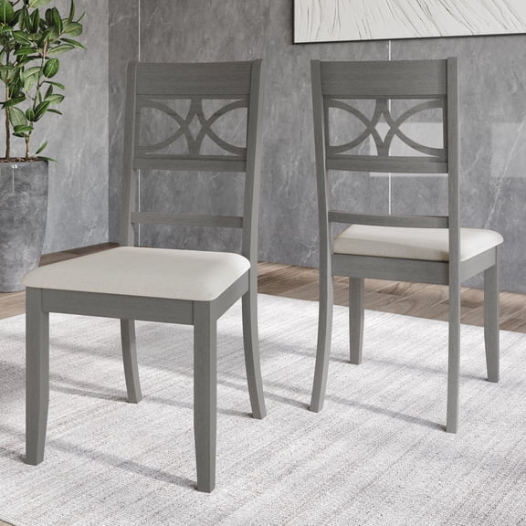 Castle Place Mid-century Modern Dining Chair, Set of 2, Grey