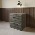 thumbnail image 1 of Castle Place Minimalist 2 Drawer Wooden Nightstand, Dark Grey, 1 of 8