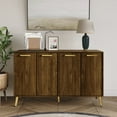 thumbnail image 1 of Castle Place Modern Sideboard Buffet Cabinet, Brown, 1 of 10