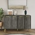 thumbnail image 1 of Castle Place Modern Sideboard Buffet Cabinet, Dark Grey, 1 of 9