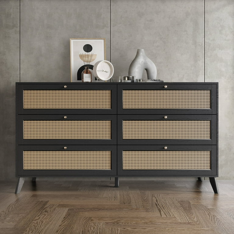 black and cane dresser Sydney 6 Drawer Dresser main image 0