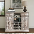 thumbnail image 1 of Castle Place Rustic Sideboard Buffet Cabinet, Natural Oak, 1 of 11