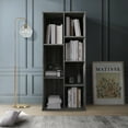 thumbnail image 1 of Castle Place Simple 7-Cube Open Shelf Bookcase, Dark Grey, 1 of 6