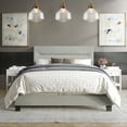 thumbnail image 1 of Castle Place Simple Linen Upholstered Queen Bed, Grey, 1 of 9