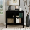 thumbnail image 1 of Castle Place Simple Modern Sideboard Buffet Cabinet, Black, 1 of 9