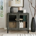 thumbnail image 1 of Castle Place Simple Modern Sideboard Buffet Cabinet, Dark Grey, 1 of 9
