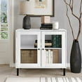 thumbnail image 1 of Castle Place Simple Modern Sideboard Buffet Cabinet, White, 1 of 9