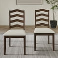 thumbnail image 1 of Castle Place Simple Timeless Wooden Dining Chair, Set of 2, Brown, 1 of 8