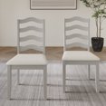 thumbnail image 1 of Castle Place Simple Timeless Wooden Dining Chair, Set of 2, White, 1 of 8