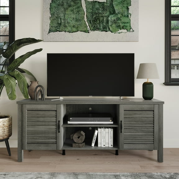 Castle Place Traditional TV Stand Console for TVs up to 65", Grey