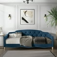thumbnail image 1 of Castle Place Upholstered Button Tufted Twin Daybed, Blue, 1 of 5