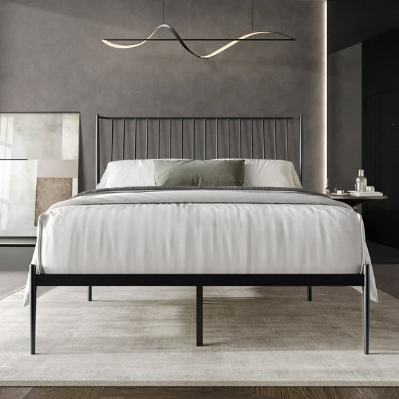 Castle Place Vintage Spindle Twin Metal Platform Bed, Black