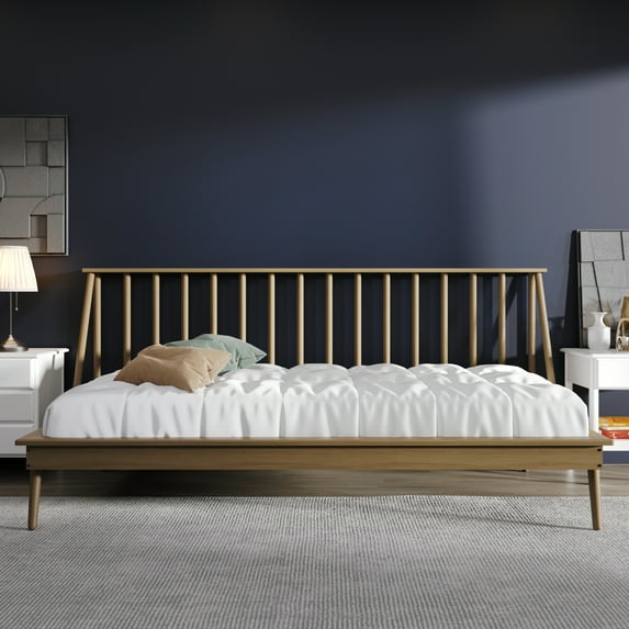 Castle Place Vintage Spindle Twin Size Wooden Daybed, Light Oak