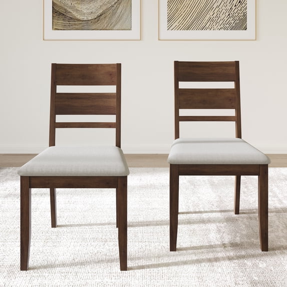 Castle Place Vintage Style Wooden Dining Chair, Set of 2, Brown