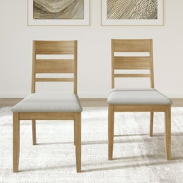 Castle Place Elegant Wooden Dining Chair Set of 2 Natural Oak Walmart