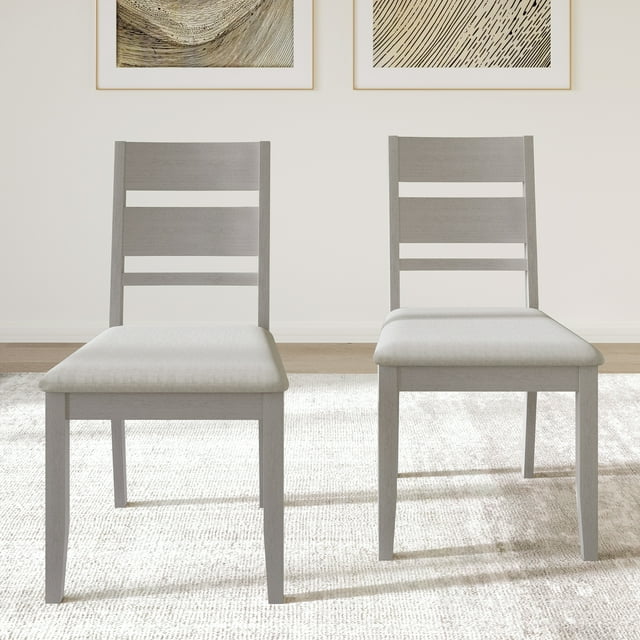 Castle Place Vintage Style Wooden Dining Chair, Set of 2, White