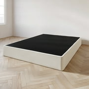 Castle Place 8" Wood Queen Box Spring with Beige Linen Cover