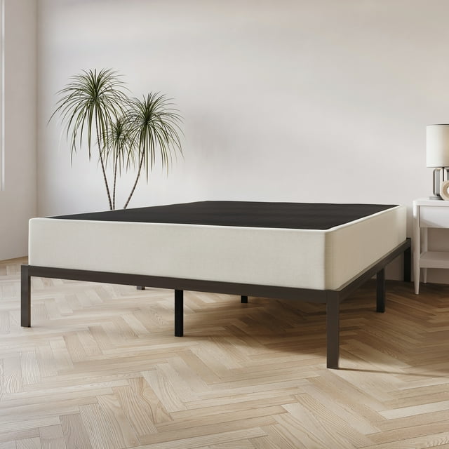 Castle Place Wood Box Spring, Mattress Foundation 8", Queen, Beige