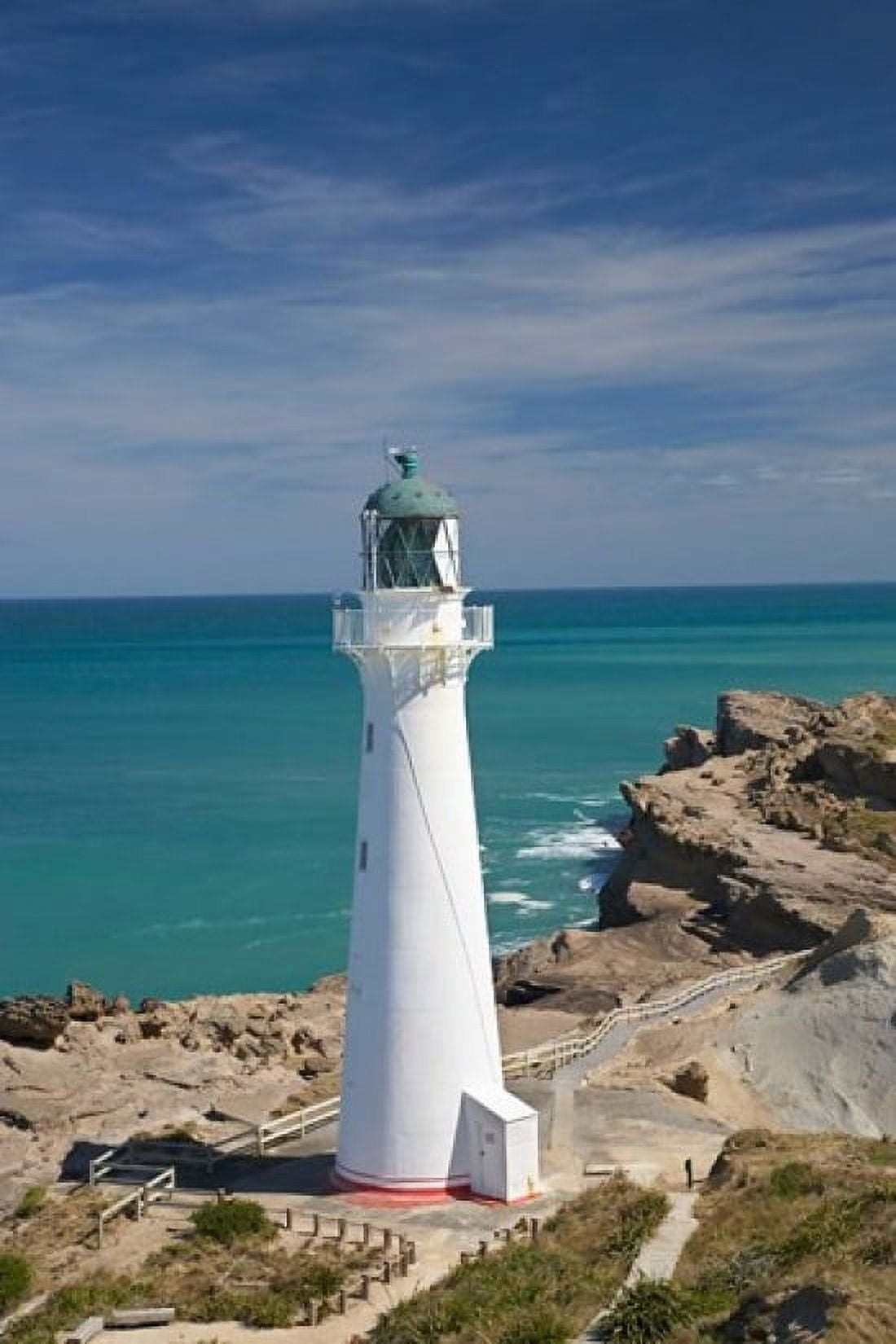 Castle Point Lighthouse North Island New Zealand Canvas Art - David Wall DanitaDelimont (12 x 17)