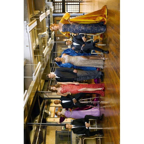 Castle Poster Glamourous Cast Metal Sign Art Print 8x12 Multi-Color Square Adults Poster Time