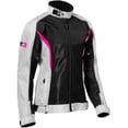 thumbnail image 1 of Castle Pulse 2 Womens Textile Motorcycle Jacket Silver/Black/Pink Glo SM, 1 of 2
