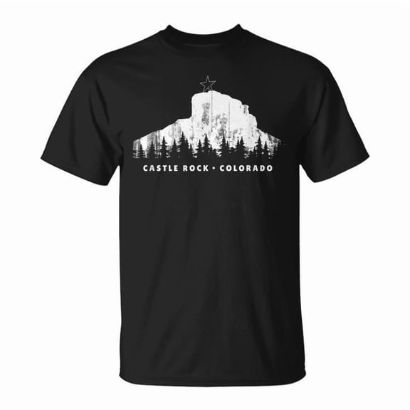 Castle Rock Colorado Graphic Cotton Tee Unisex Adult Casual City Pride T-Shirt, Size 3XL, Color Black